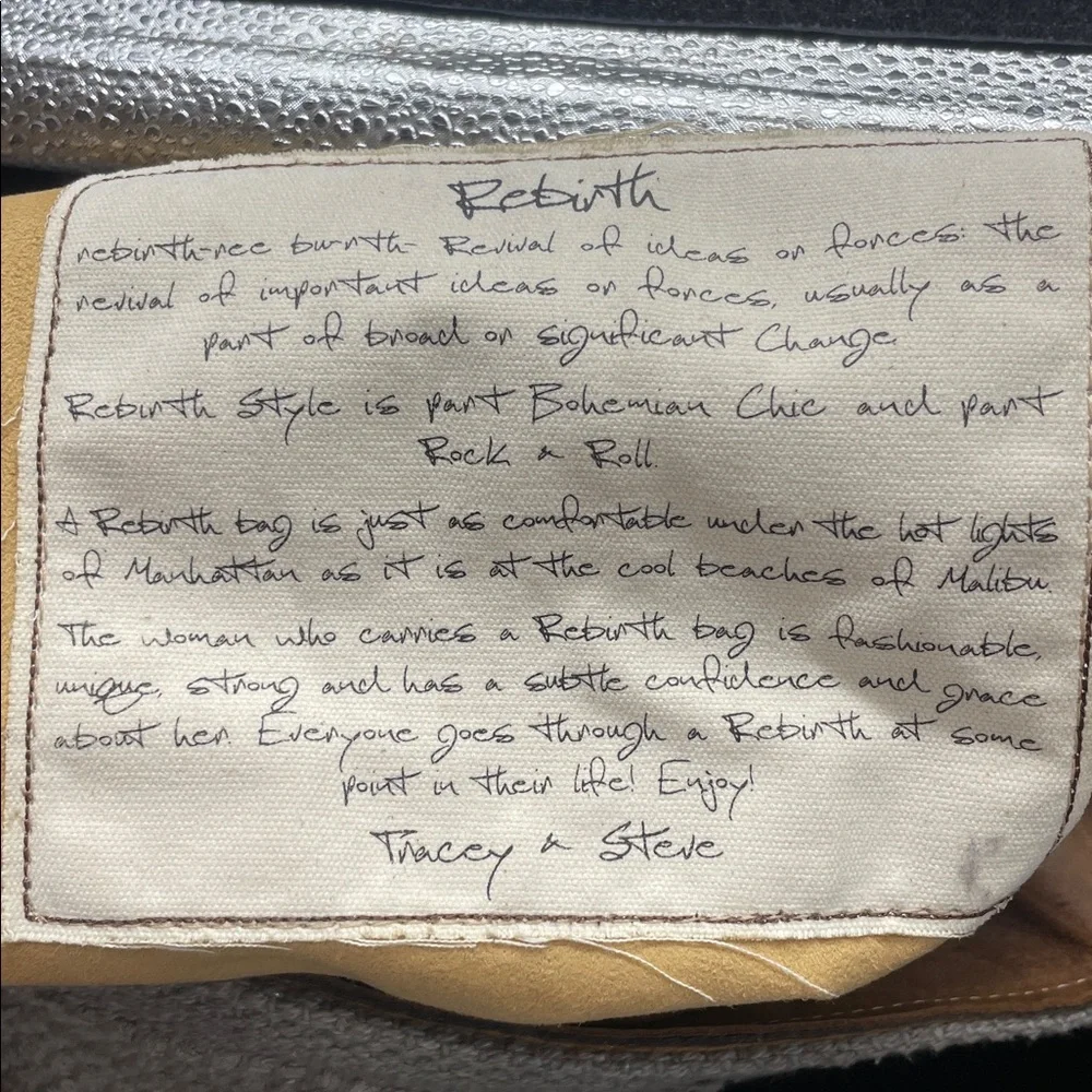 Rare Authentic Rebirth Designer Hobo style bag by Tracey Martin